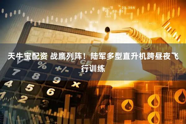 天牛宝配资 战鹰列阵！陆军多型直升机跨昼夜飞行训练